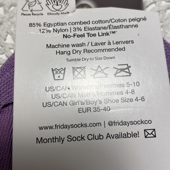 NEW! Friday Sock Co “ Crazy PLANT 🪴 LADY SOCKS - Picture 5 of 6